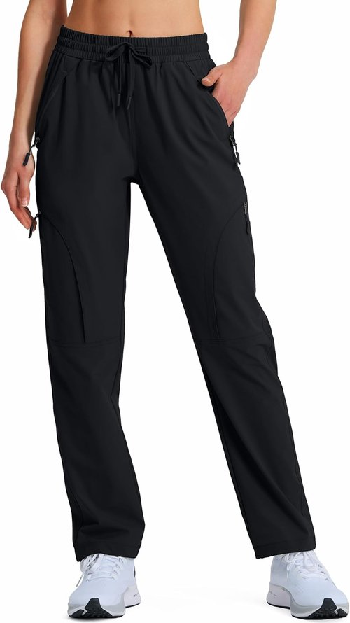 Hugut Women's Hiking Pants - Quick Dry Lightweight Cargo Design | UPF 50 Water Resistant, Zipper Pockets