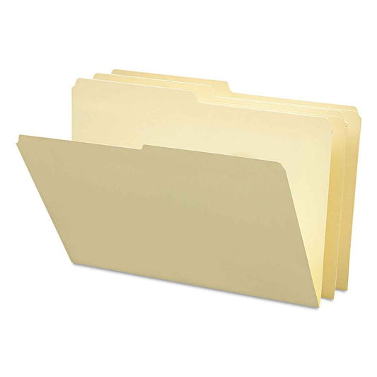 Smead File Folder, 1/2-Cut Tab, Assorted Positions, Legal Size, Manila, 100 per Box (15320)