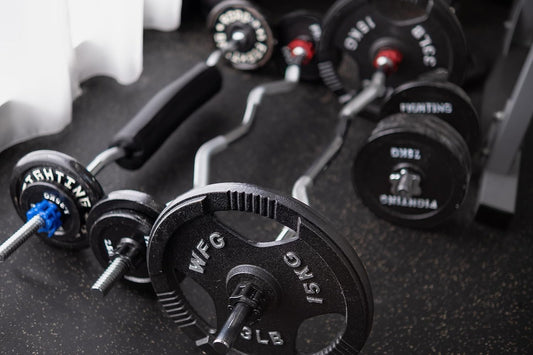 Hacuba Fitness 1 Inch Barbell Clamps - Quick Release Pair of Locking 1'' Diameter Standard Bar Weight Plates Collar Clips for Workout Weightlifting Fitness Training Bodybuilding (Blue)