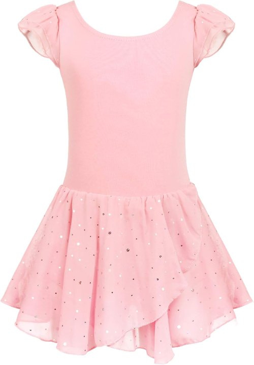 Arshiner Girls Ballet Dance Dress - Ruffle Sleeve Tutu Leotard for Stylish Performance