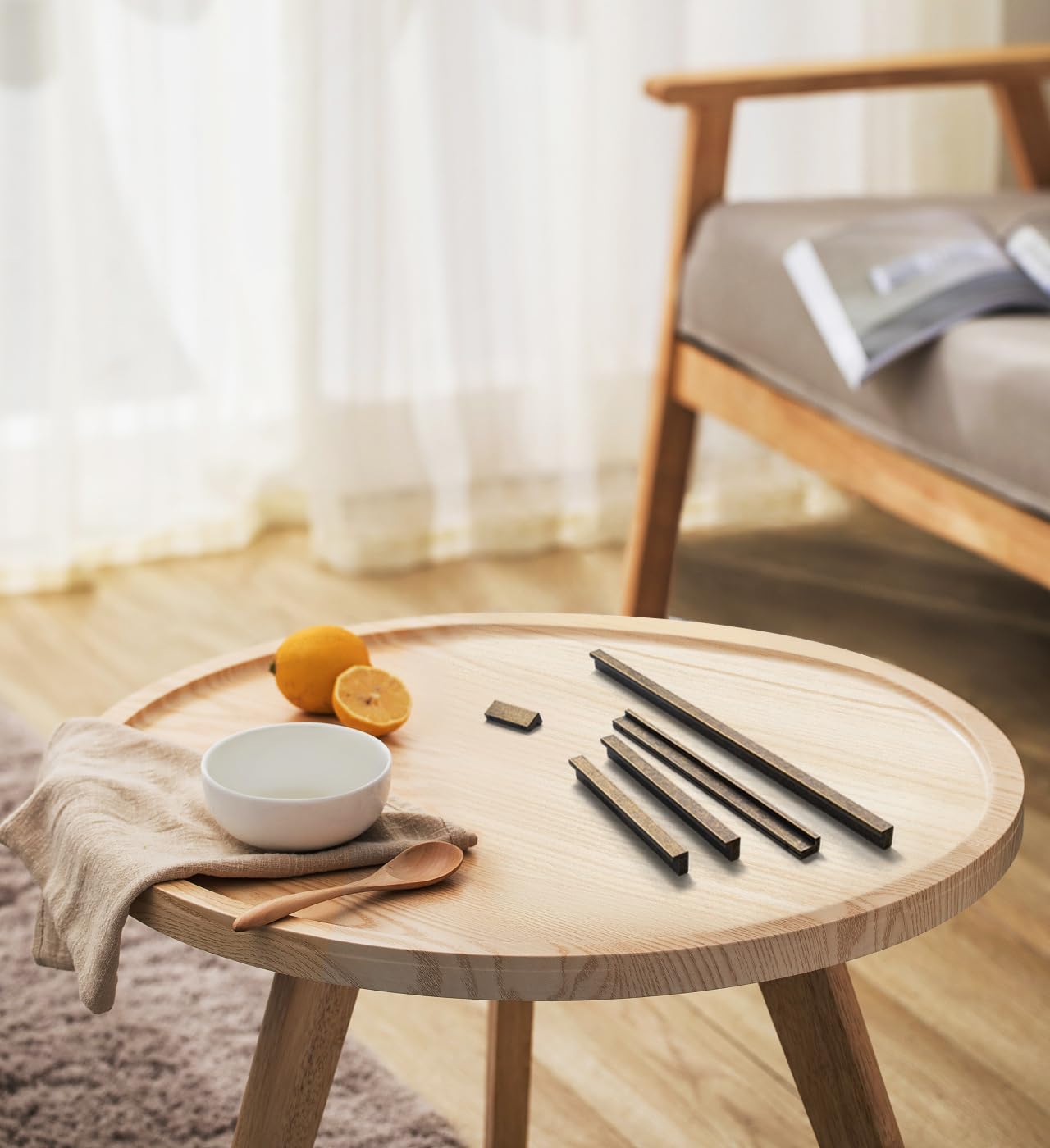 Goo-Ki Cabinet Handles 12 PCS - Antique Brass Drawer Pulls 7-1/2 in (192mm) Hole Centers - Tilted Solid Drawer Handles for Kitchen Cabinet Pulls - Finger Pull 4402-GT-192