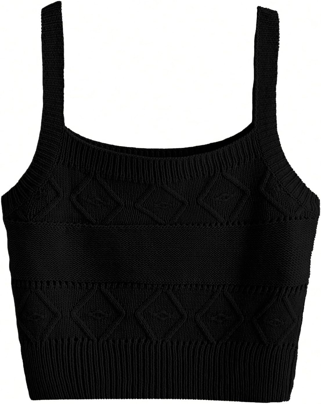 SweatyRocks Women's Sleeveless Knit Crop Tank Top - Stylish Solid Colors for Summer Wear