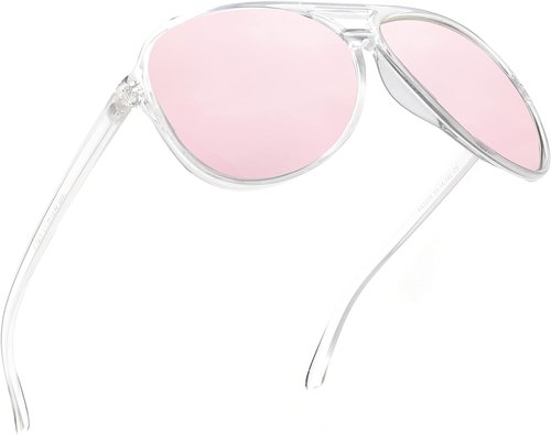 JIM HALO Polarized Aviator Sunglasses - Oversized Driving Glasses for Men & Women