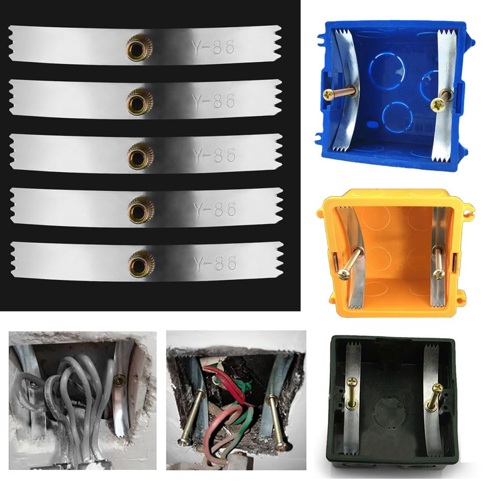20Pcs Concealed Box Repairer Wall Box Repairer 86 Shrapnel Restorer Repair Loose Electrical Outlets and Switches/Repair Stripped or Damaged Electrical Wall Boxes (A, 20)
