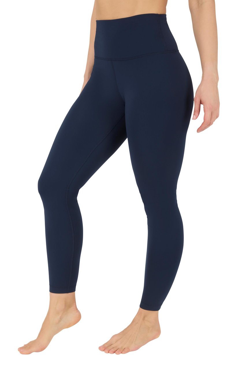 90 Degree By Reflex Women’S Fleece Lined Leggings Winter Yoga Pants | True Navy | Large