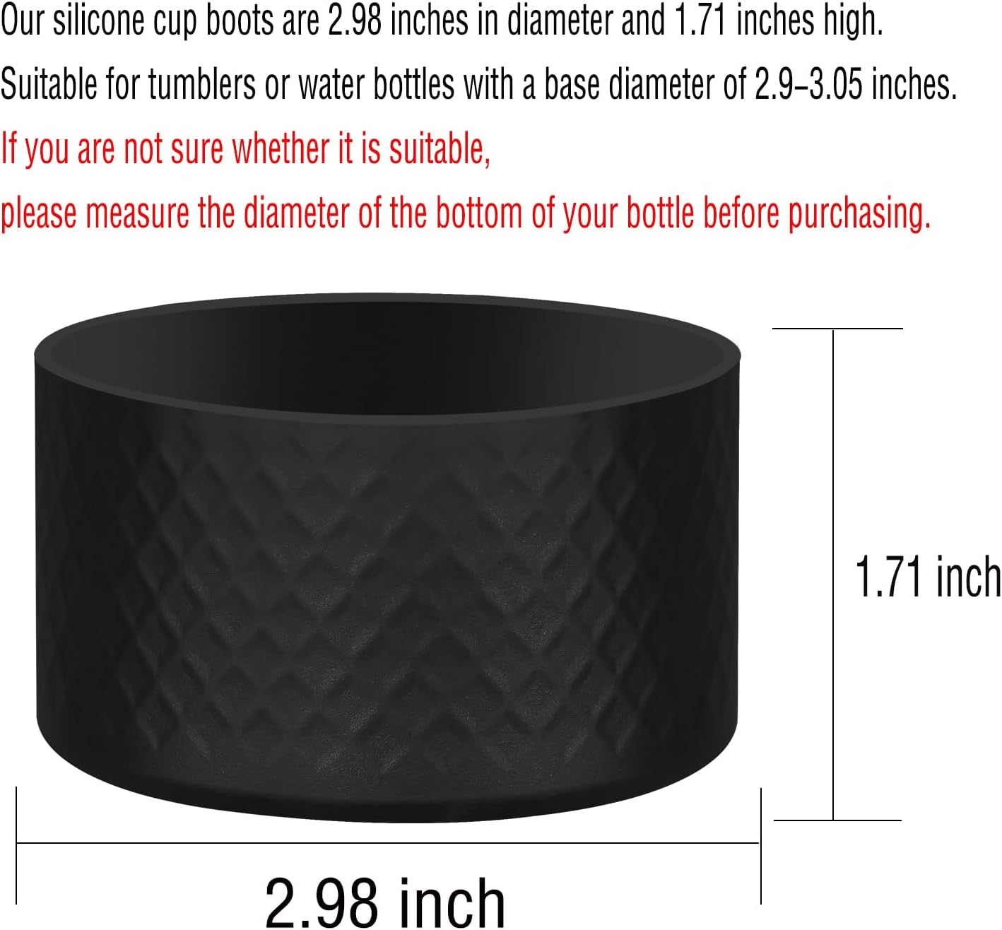 Skiennix Silicone Boot - Durable Cup Boots for Stanley 40oz, 30oz, 20oz Tumblers | Black Accessory