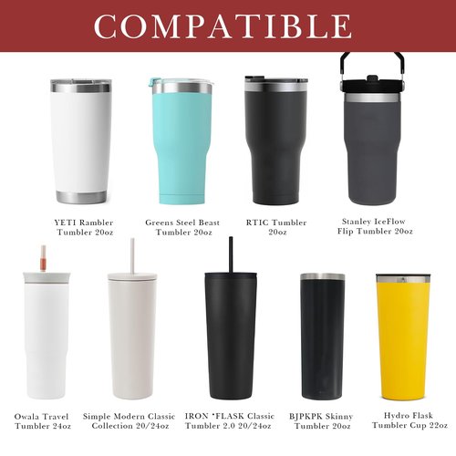 Linkidea Tumbler Carrier with Strap Compatible with YETI Rambler Tumbler 20oz, Iron °Flask Classic Tumbler 2.0 20/24oz, Coffee Mug Sling Bag Holder, Shoulder Strap with Pocket, Red