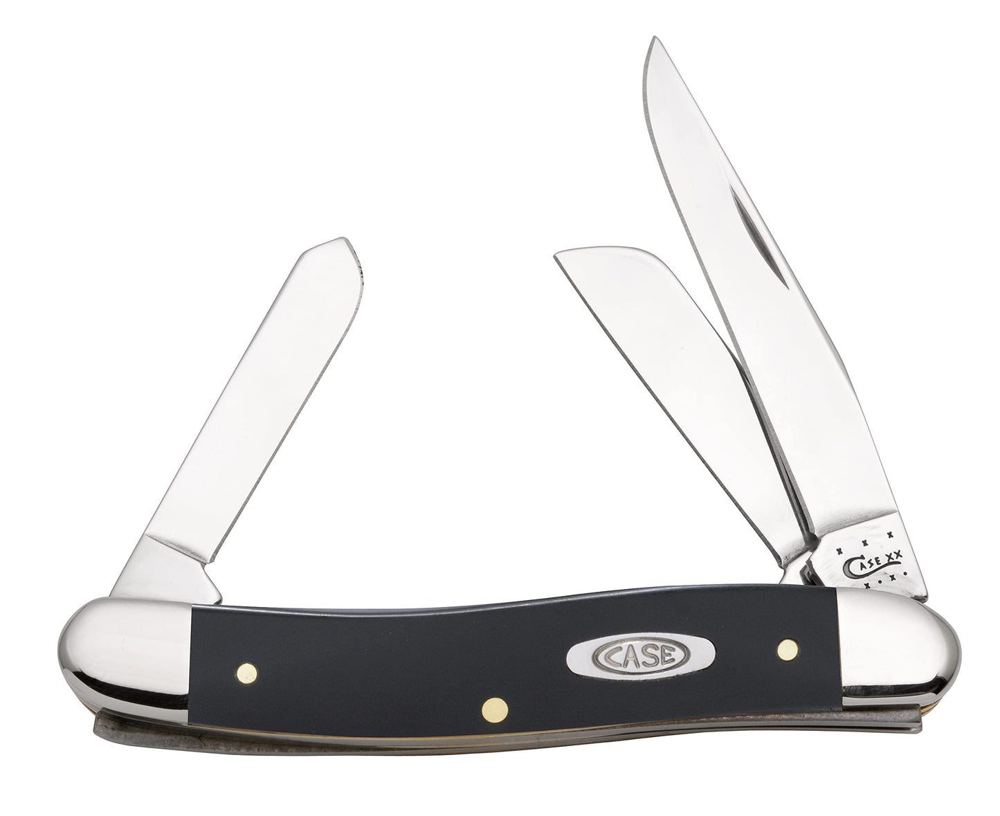 Case XX WR Pocket Knife Black Synthetic Medium Stockman Item #22413 - (2318 SS) - Length Closed: 3 5/8 Inches