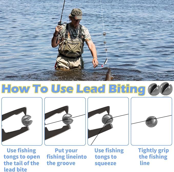 150pcs Split Shot Fishing Weights Sinkers - Detachable Design
