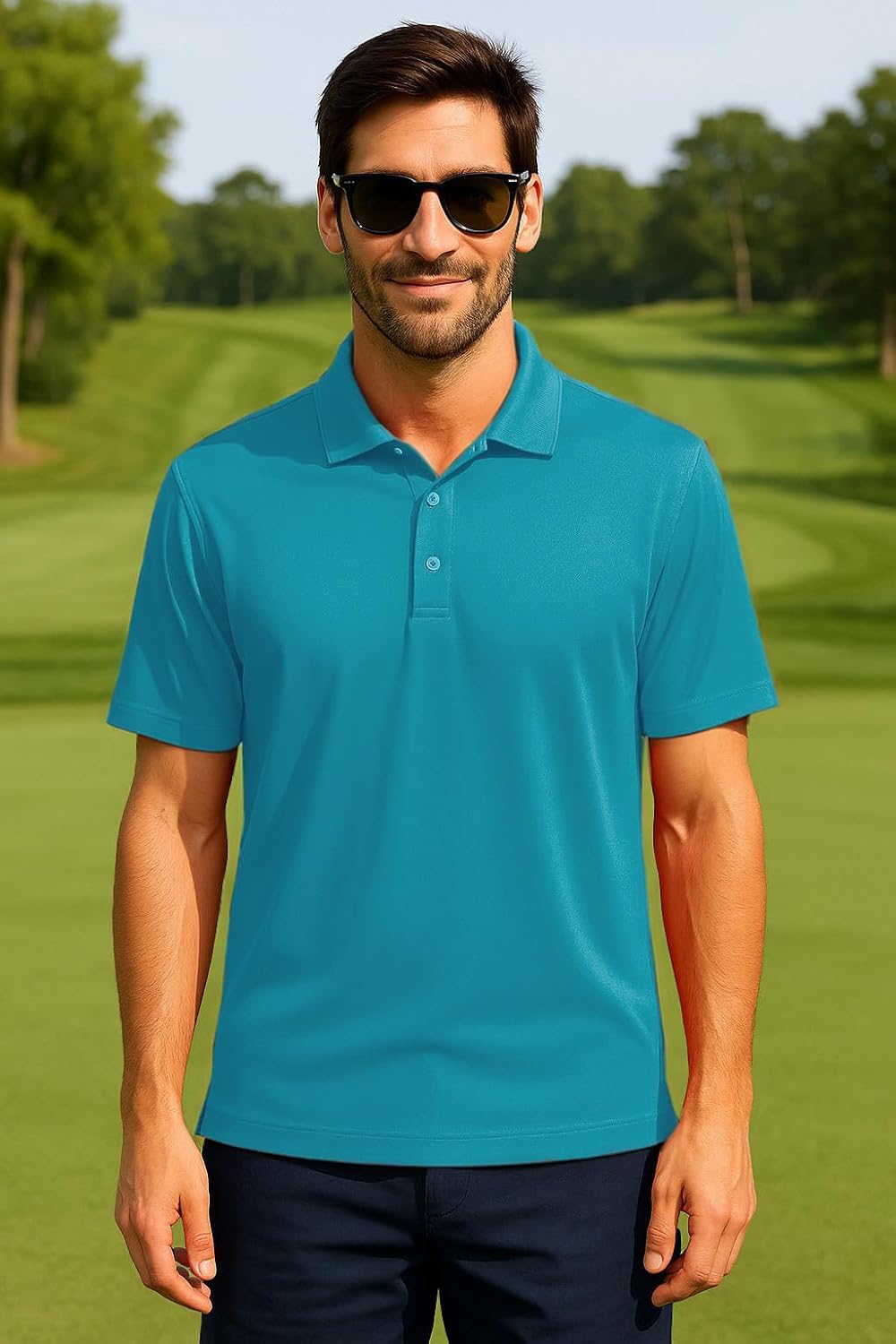 Skiennix Golf Polos for Men - Dry Fit Short Sleeve Shirts in Regular & Big/Tall Sizes