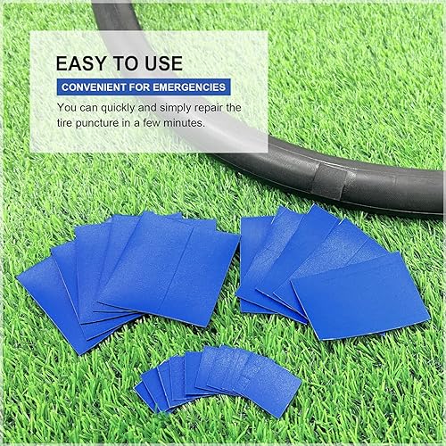 30 Pcs Pre-Cut Black Rubber Repair Patches - 25x25mm for Bikes