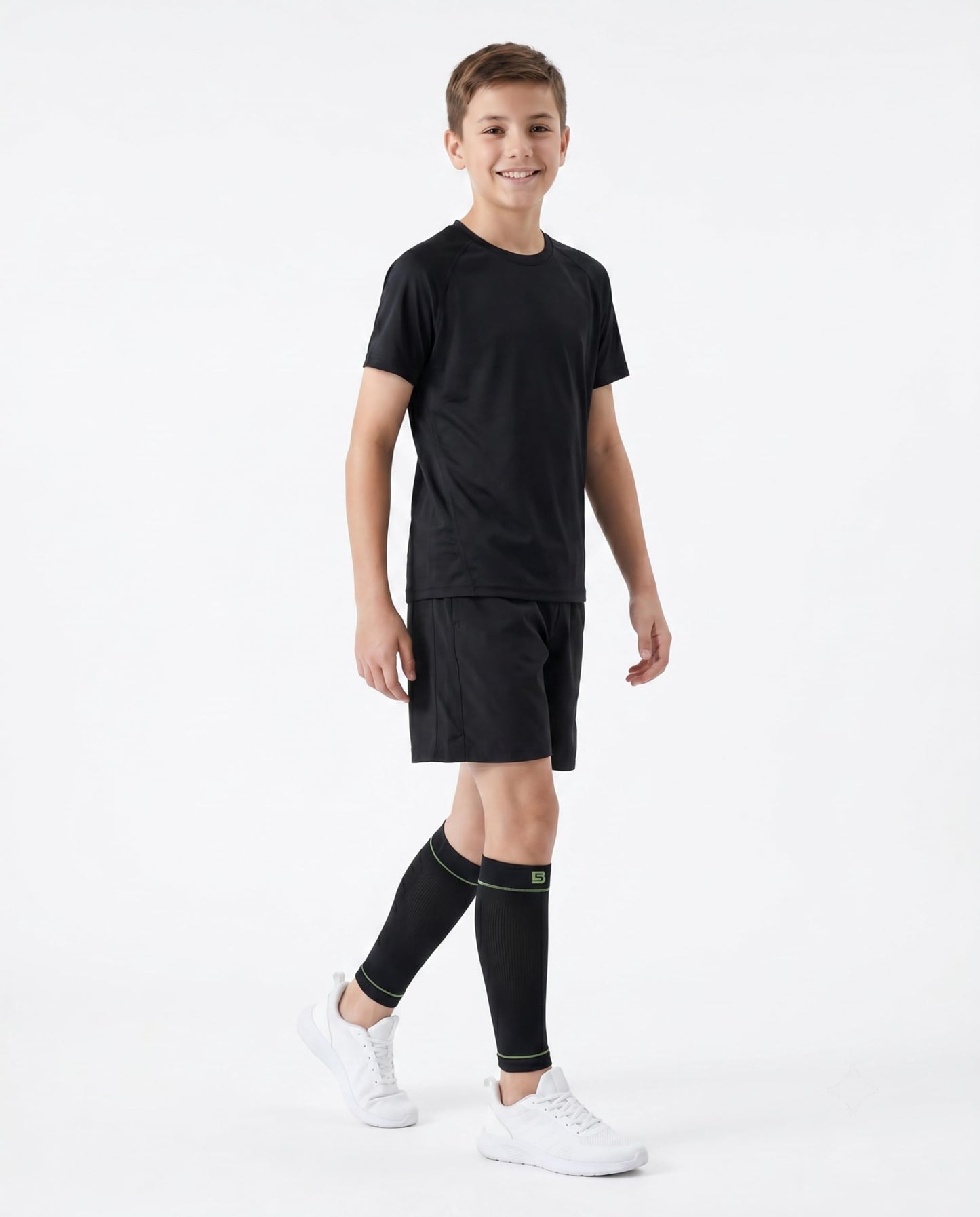 Calf Compression Sleeve for Kids & Teens Shin Splints Relief Muscle Recovery & Support for Running Nursing Travel Non-Slip