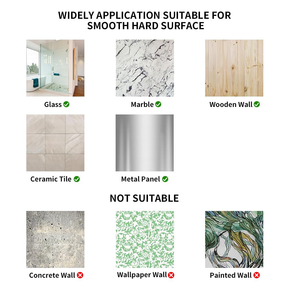 Vuzvuv Adhesive Hooks White SUS304 Stainless Steel - Self Adhesive Heavy Duty Waterproof Wall Hooks for Towel, Coat, Robe in Bathrooms Kitchen Hotel (2-Pack)