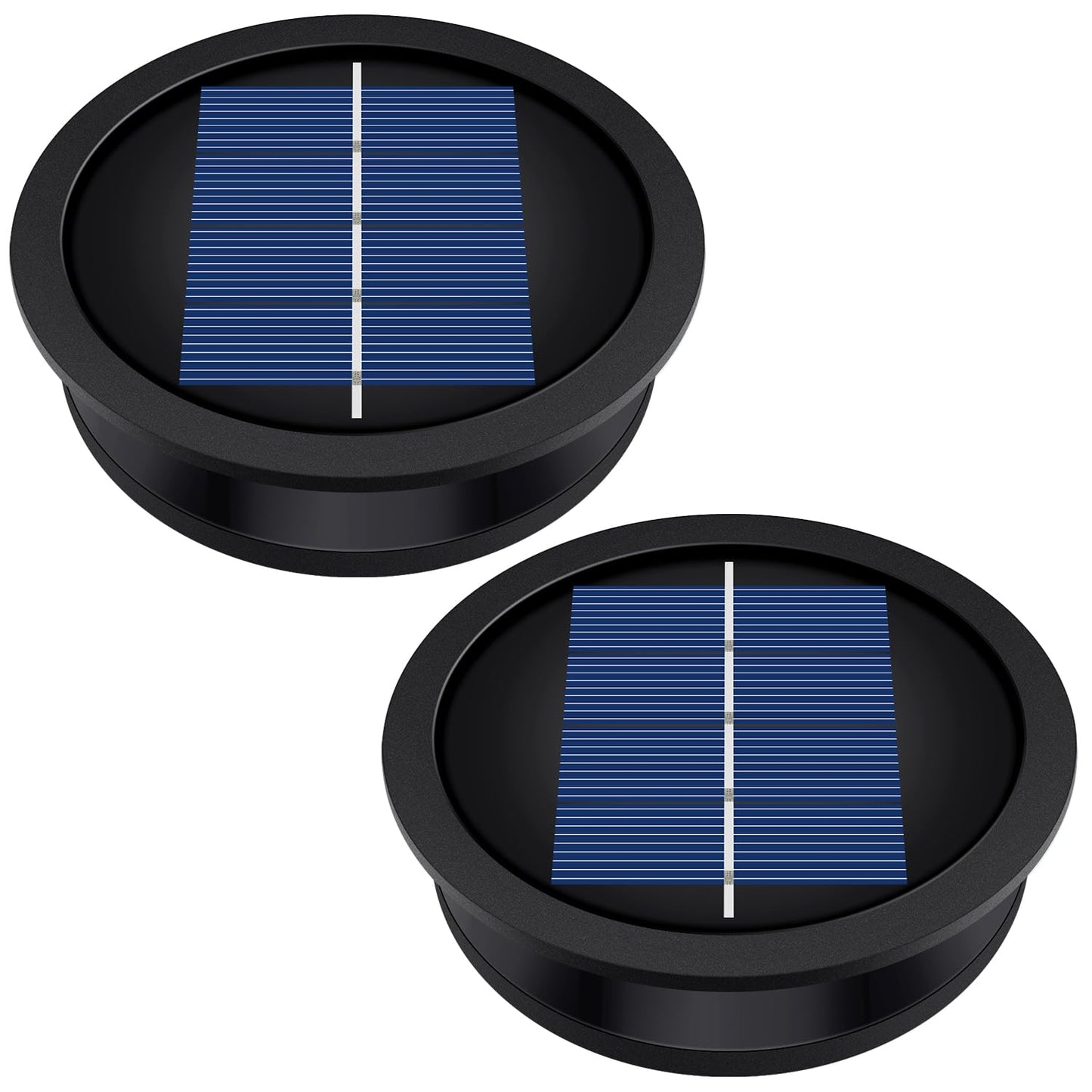 2 Pack Replacement Solar Light Parts(Top Size 3.2 inches, Bottom Size 2.9 inches),7 Lumens Warm White LED Waterproof Solar Light Replacement Top Kit for Outdoor DIY Hanging Lanterns