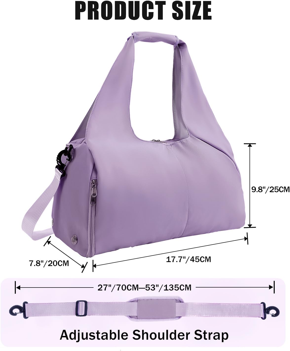 RHDZO Gym Bag for Women - Versatile Yoga Mat Bag with Shoe Compartment & Water Bottle Holder | Stylish Weekender Bag