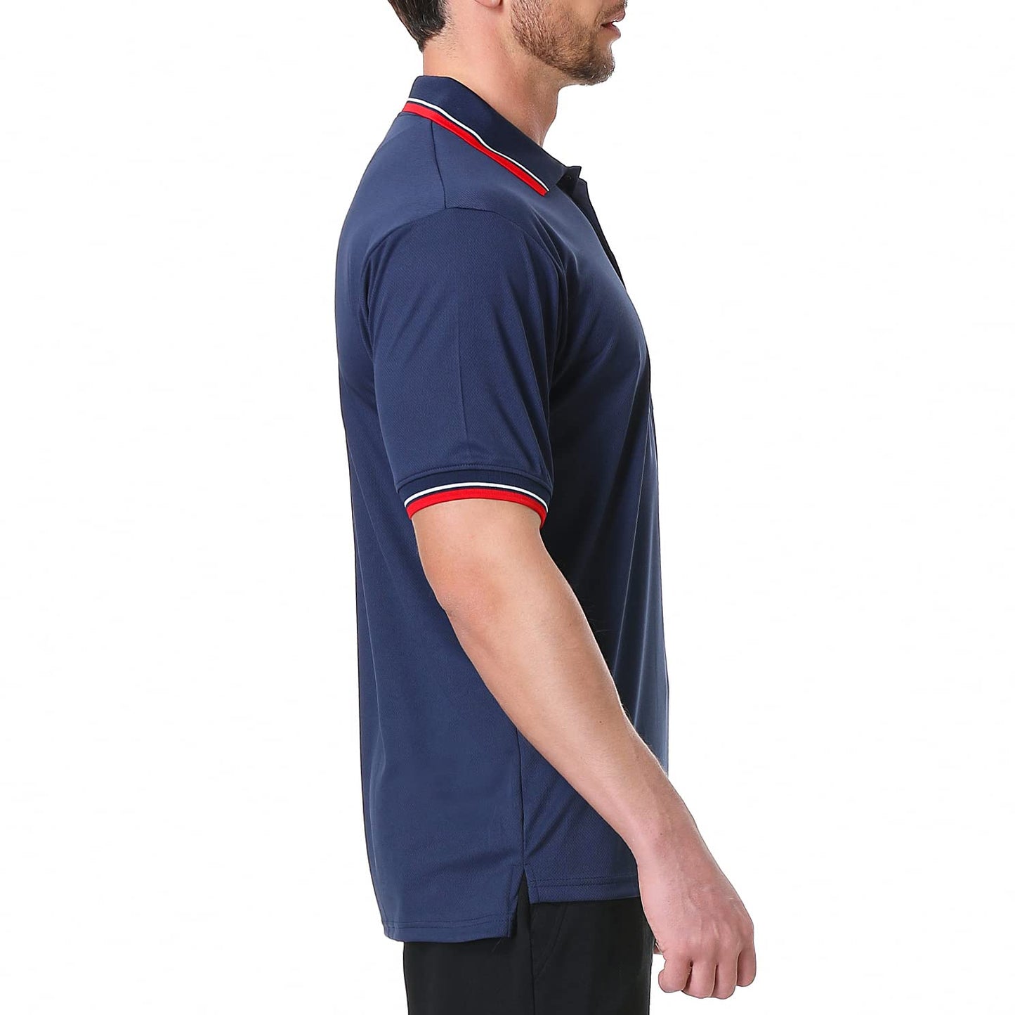 TopTie Baseball and Softball Referee Shirt Short Sleeve Polo Shirt Umpire Jersey-Navy-4XL