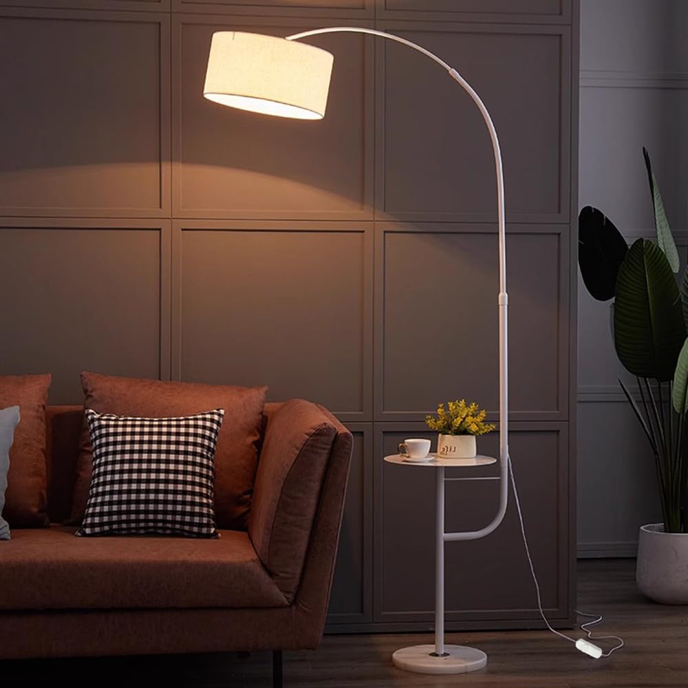 Inline Dimmer Switch, Knob Lamp Dimmer, Cord Lights Switch Replacement for Floor Lamp, Table Lamp, Pendant Light, Works for Incandescent, Halogen Bulbs, Dimmable LED (White)