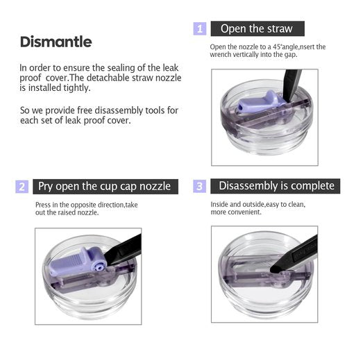 40 oz Tumbler Lid Replacement for Stanley,Flip Straw Lid Leak Proof fit for stanley H2.0 Quencher with Straws and Cleaning Brush
