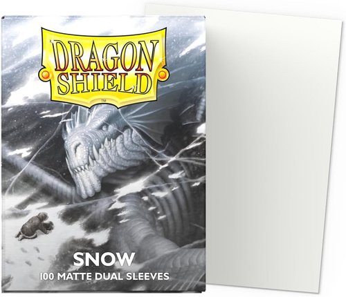 Dragon Shield | Matte Dual Standard Size Card Sleeves - 100 CT Premium TCG Protection | Snow Color