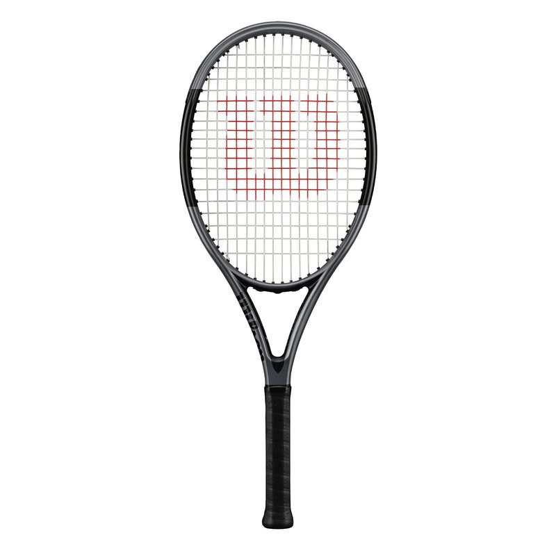 Wilson H2 Adult Recreational Tennis Racket - Grip Size 1-4 1/8, Grey/Black
