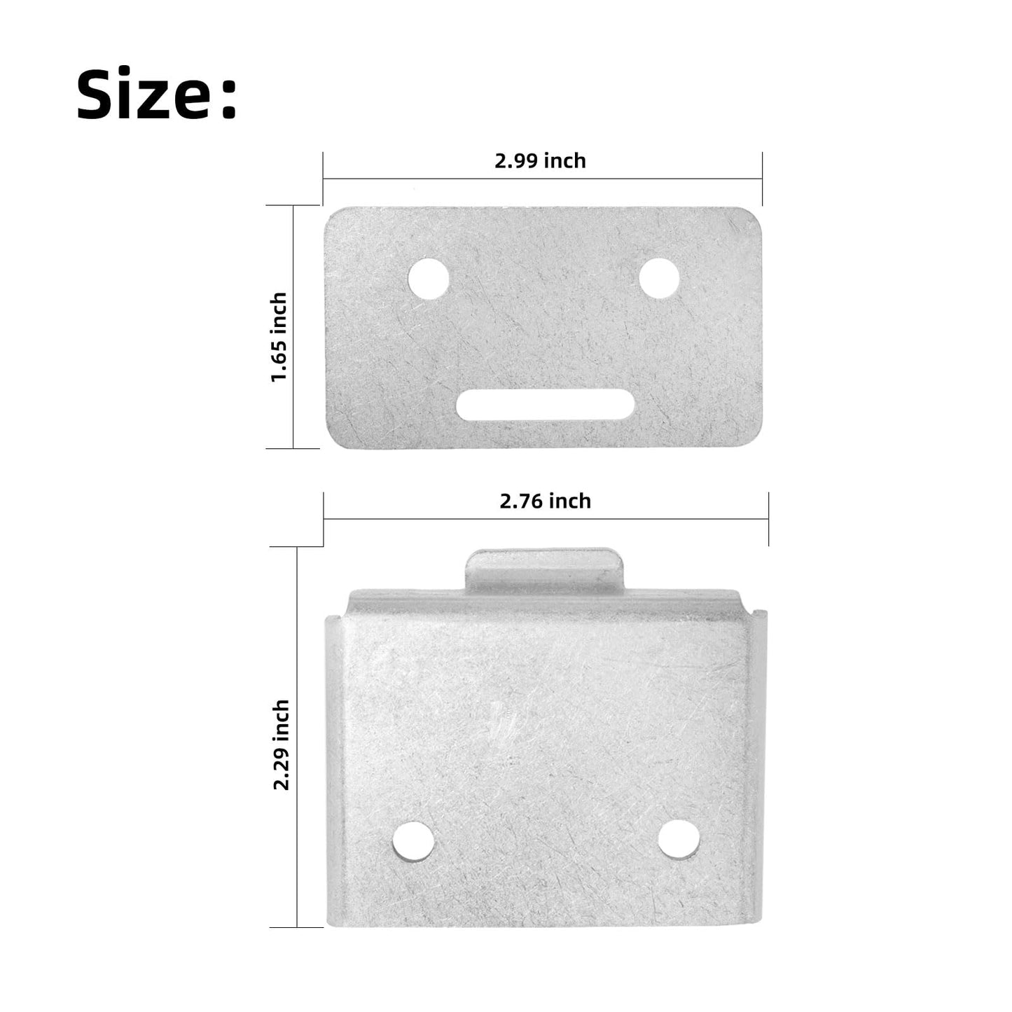 Roykaw Golf Cart Seat Hinge Set Seat Bottom Hinge Plate Replacement Compatible with Yamaha G29 Gas and Electric Model, 2 Sets (Includes Male & Female Plates), OEM# JW1-K8427-00, JW1-K8426-00