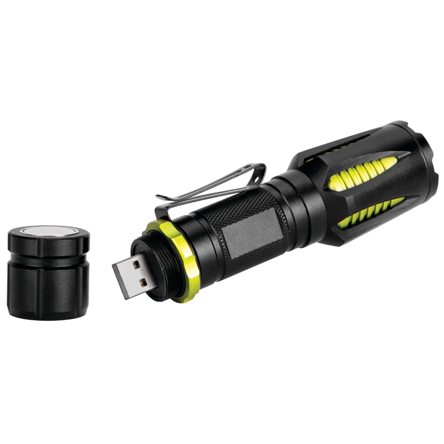 Performance Tool W2668 418 lumens Firepoint X USB Flashlight, Super Bright Seoul LEDs, tactical aluminum housing and magnetic base