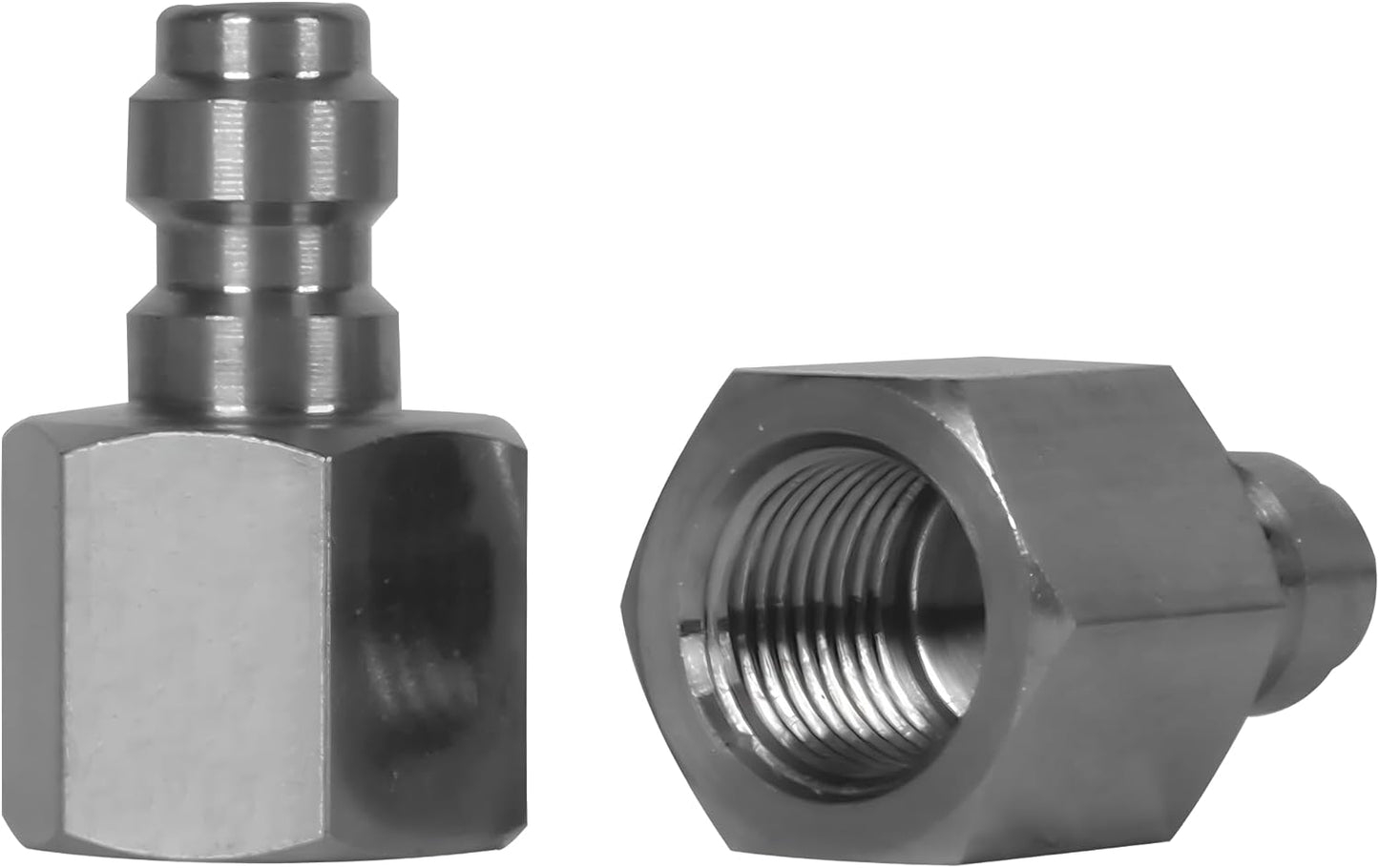 Universal 8mm Quick-Disconnect Plug Adapter, Stainless Steel 1/8" BSPP Female Thread, PCP Paintball Charging Fittings with Sealing O-Ring