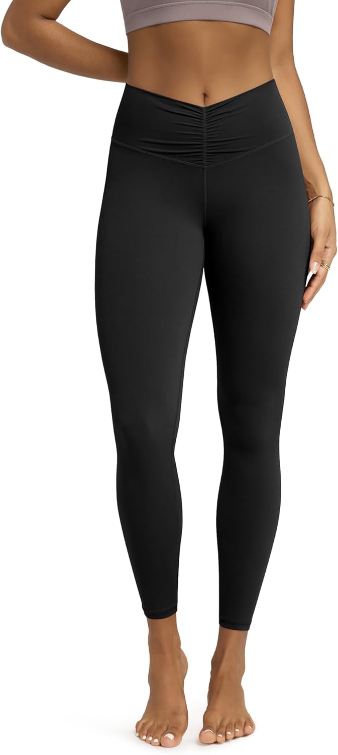 ODODOS Cloud Feeling Yoga Leggings for Women - High Waist Crossover, 25"/28" Length