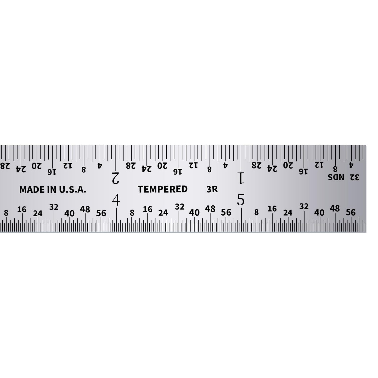 PEC Tools Flexible 6" Steel Ruler, 1/50" Thick X 1/2" Wide, Machinist Metal Ruler Scale with Markings 1/10", 1/50", 1/32", 1/64", Tempered Steel, Made in USA
