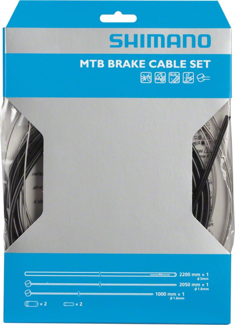 Shimano Stainless MTB Brake Cable and Housing Set (Black)