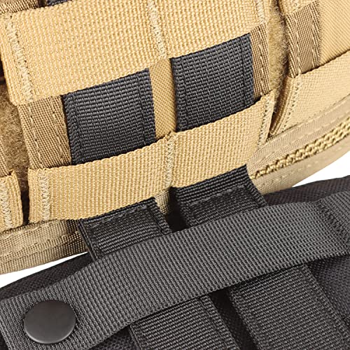 MOLLE Straps with Snaps for Backpack - Tactical Connectors - Black