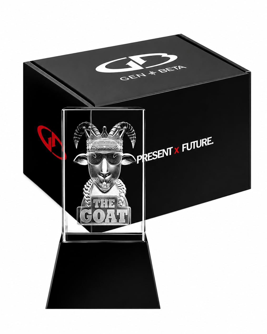 Gen Beta Goat Trophy Award – Funny Trophy for Adults, Crystal Goat Statue & Hypebeast Room Decor – Unique Awards and Trophies Gift for Brother, Boyfriend & Men Who Have Everything