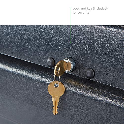 18 Cubic Foot Rear Opening Cargo Box - Durable Black Roof Storage