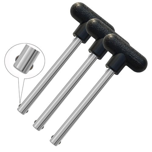 CYBEOE 3pcs Weight Stack Pin - 3/8 Inch Diameter 4 Inch Locking Space - Gym Pins for Weight Stack Fit Most Machines - Easy to Operate Drop Set Pins for Home Commercial Gym