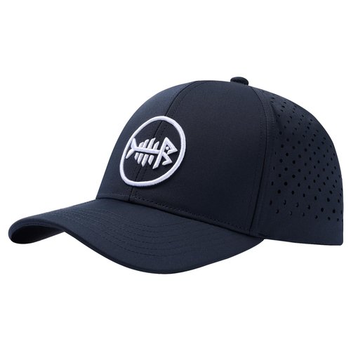 BASSDASH UPF 50+ Quick Dry Baseball Cap Water Resistant Laser Cut Mesh Snapback Hat for Men Women Fishing Hiking FH14 Navy Blue