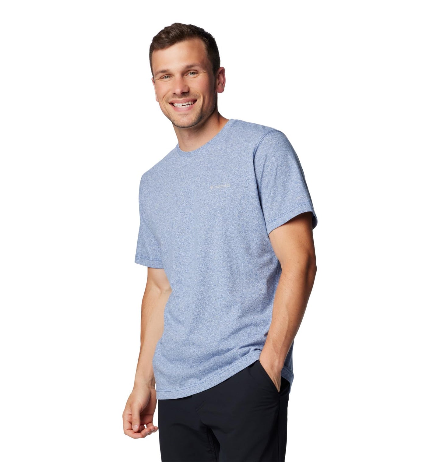 Columbia Men's Thistletown Hills Short Sleeve, Mountain Blue Heather, 2X Big