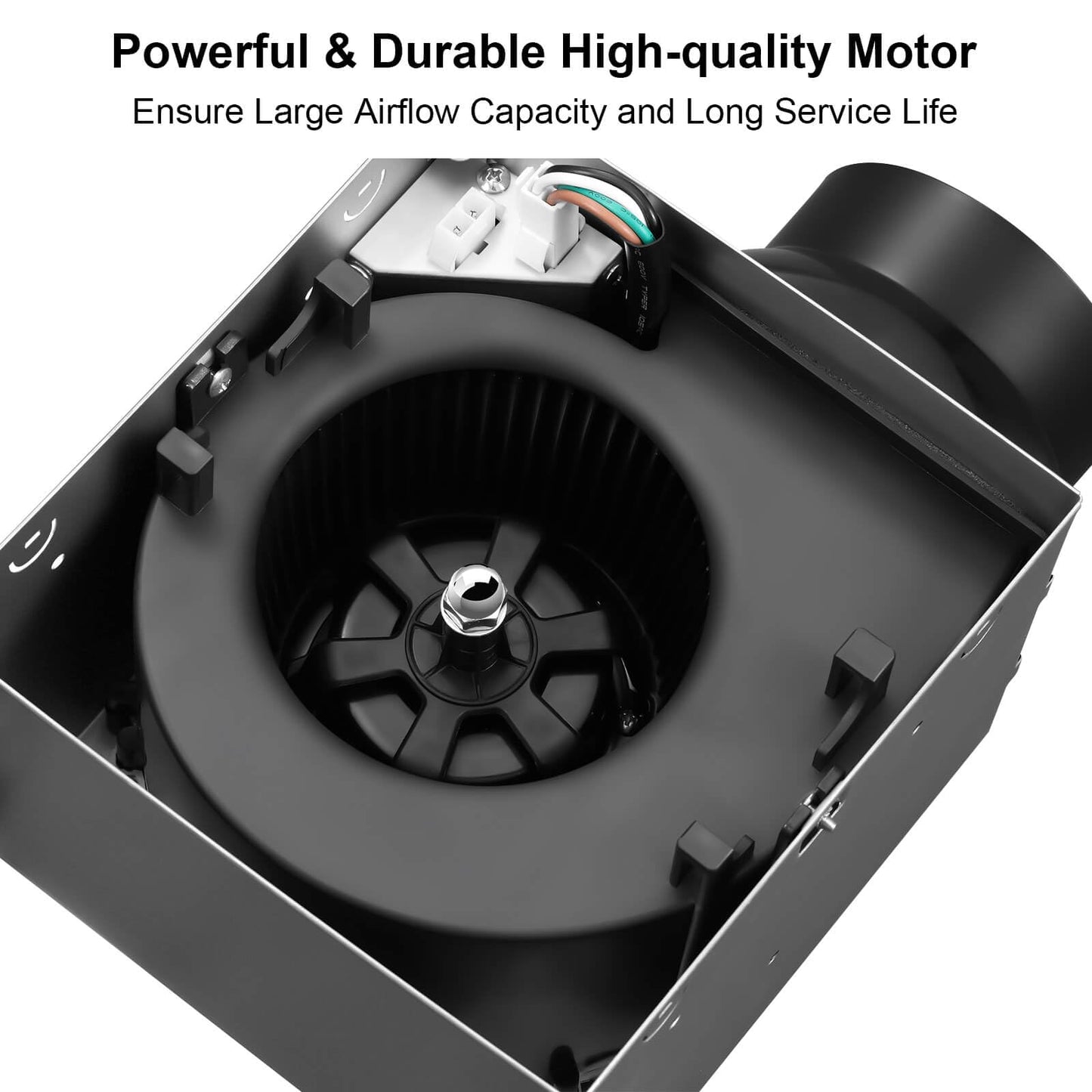 JOEAONZ Bathroom Exhaust Fan with Light 110 CFM Quiet with Color Change, 3000K/4000K/5500K 1000LM Household Ventilation Fan Light Combo, Energy Saving Ceiling Mount Bathroom Extractor, Memory Function