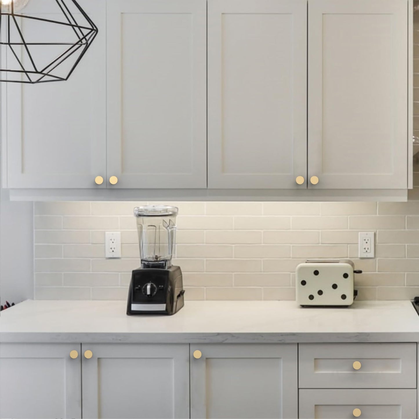 Asidrama 30 Pack Brushed Gold Kitchen Cabinet Knobs Drawer Cabinet Hardware Zinc Knobs for Dresser Drawers