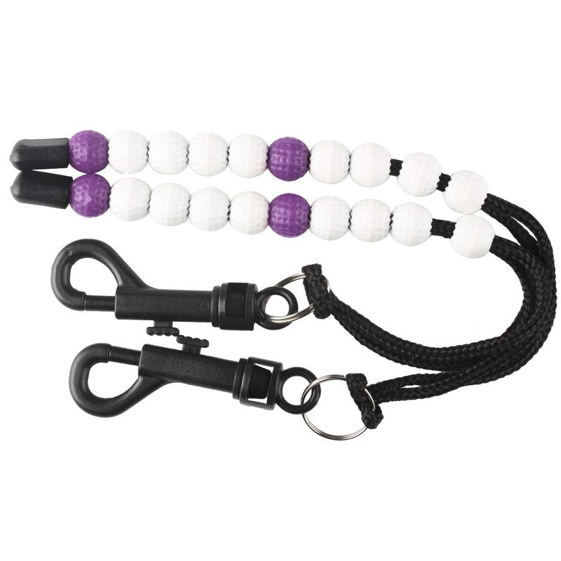 Andux 2pcs/Set Golf Beads Score Counter for Golfer JFQ-07 (Purple)