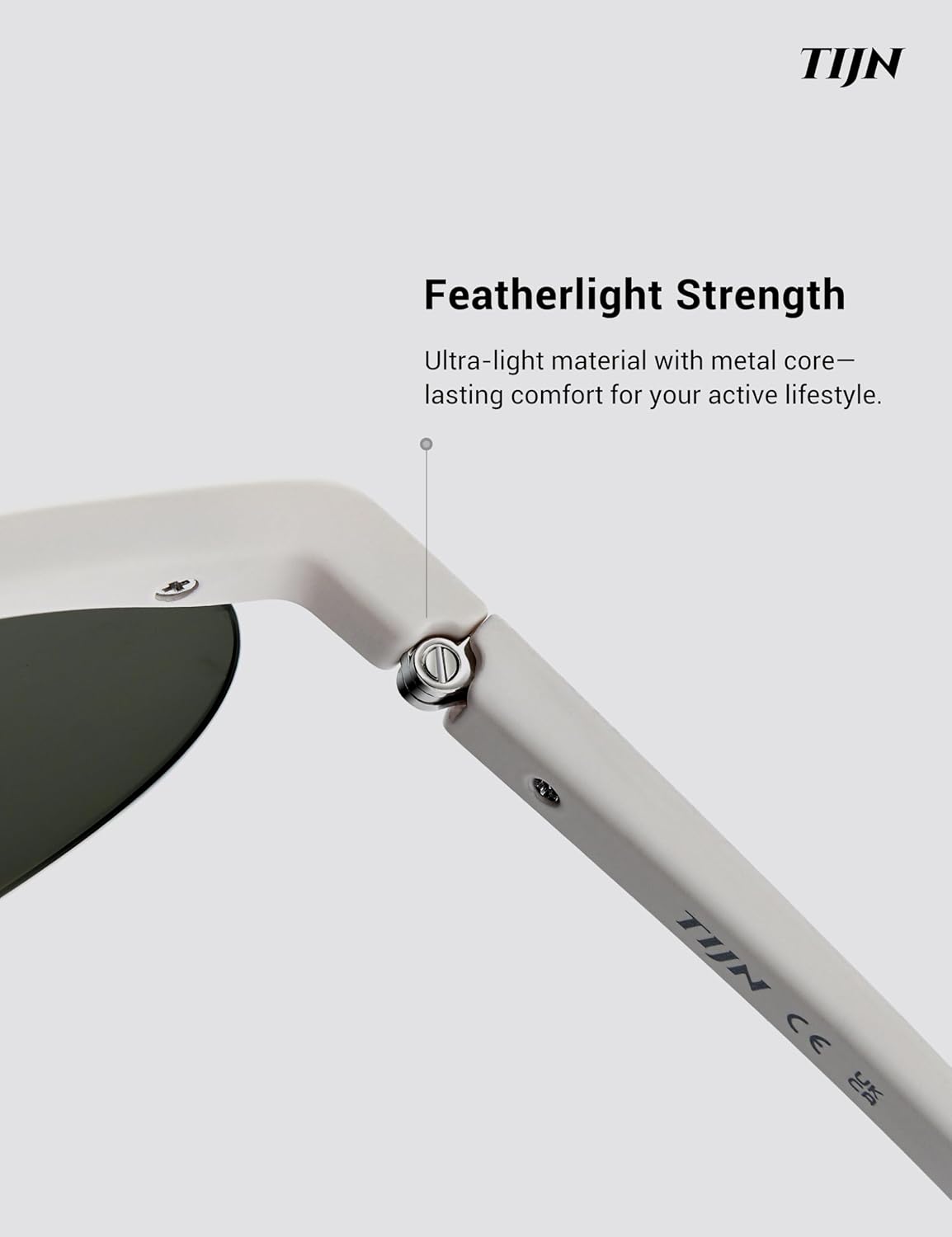 TIJN Anti-Slip Sport Sunglasses - UV400 Protection for Men & Women | Ideal for Running, Cycling & Outdoor Activities