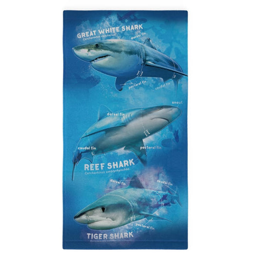 Collectibles Discovery Shark Week Super Soft Lightweight 100% Recycled Bath/Pool/Beach Towel Made from Recycled Plastic Bottles, 58 in x 28 in, (Officially Licensed Product) By Franco