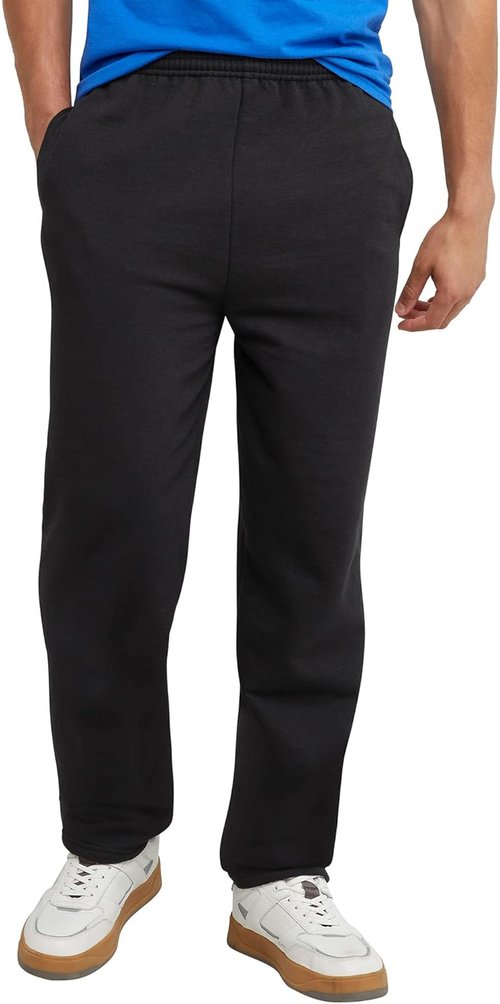 Hanes EcoSmart Sweatpants - Comfortable Athletic Lounge Pants with Pockets | Fleece, Open Hem
