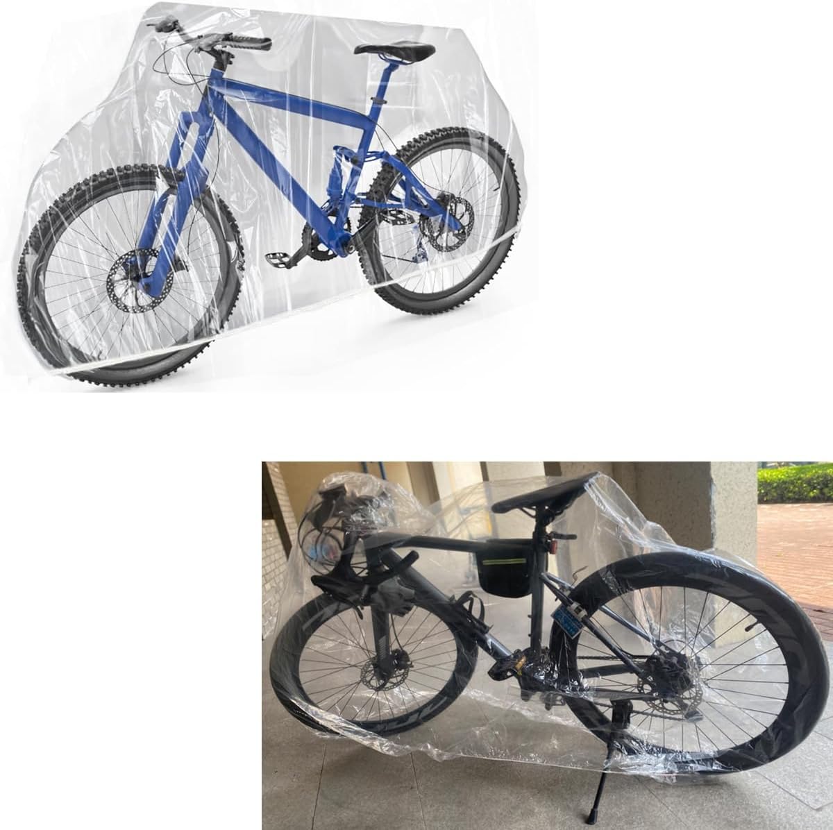 Skiennix Bike Covers - Lightweight Waterproof PEVA for Outdoor & Indoor Storage | 2 Pack