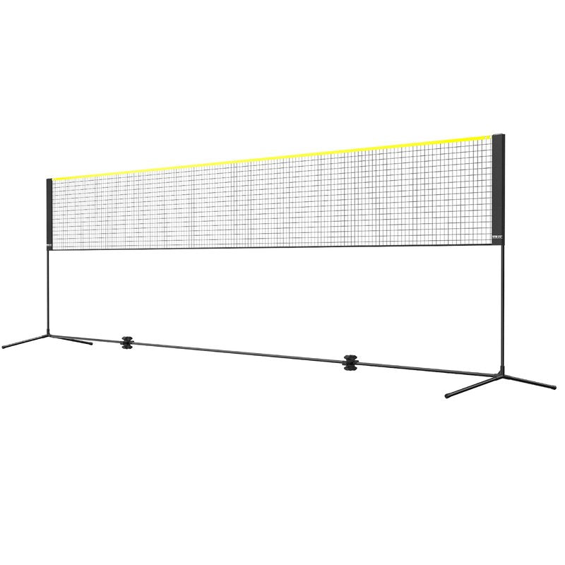 VEVOR Badminton Net, 20ft Wide Foldable Pickleball Set With Stand, Bag, Rackets, Nylon Shuttlecocks for Kid Backyard Indoor Outdoor Use, Height Adjustable Volleyball, Portable Tennis With Poles