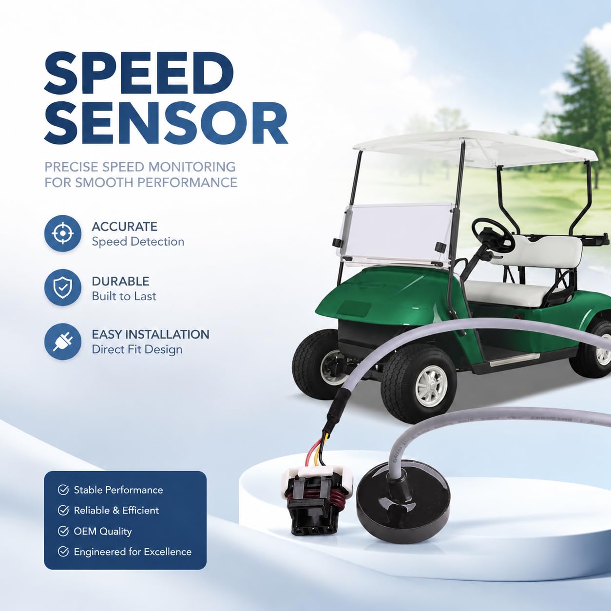10L0L Golf Cart Speed Sensor Harness for EZGO TXT 48-Volt Models - Replacement with OEM# 620422
