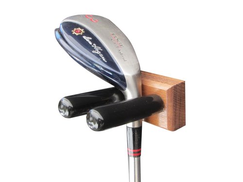 KR Ideas Vertical Golf Club Wall Mount (Made in the USA) (Walnut)