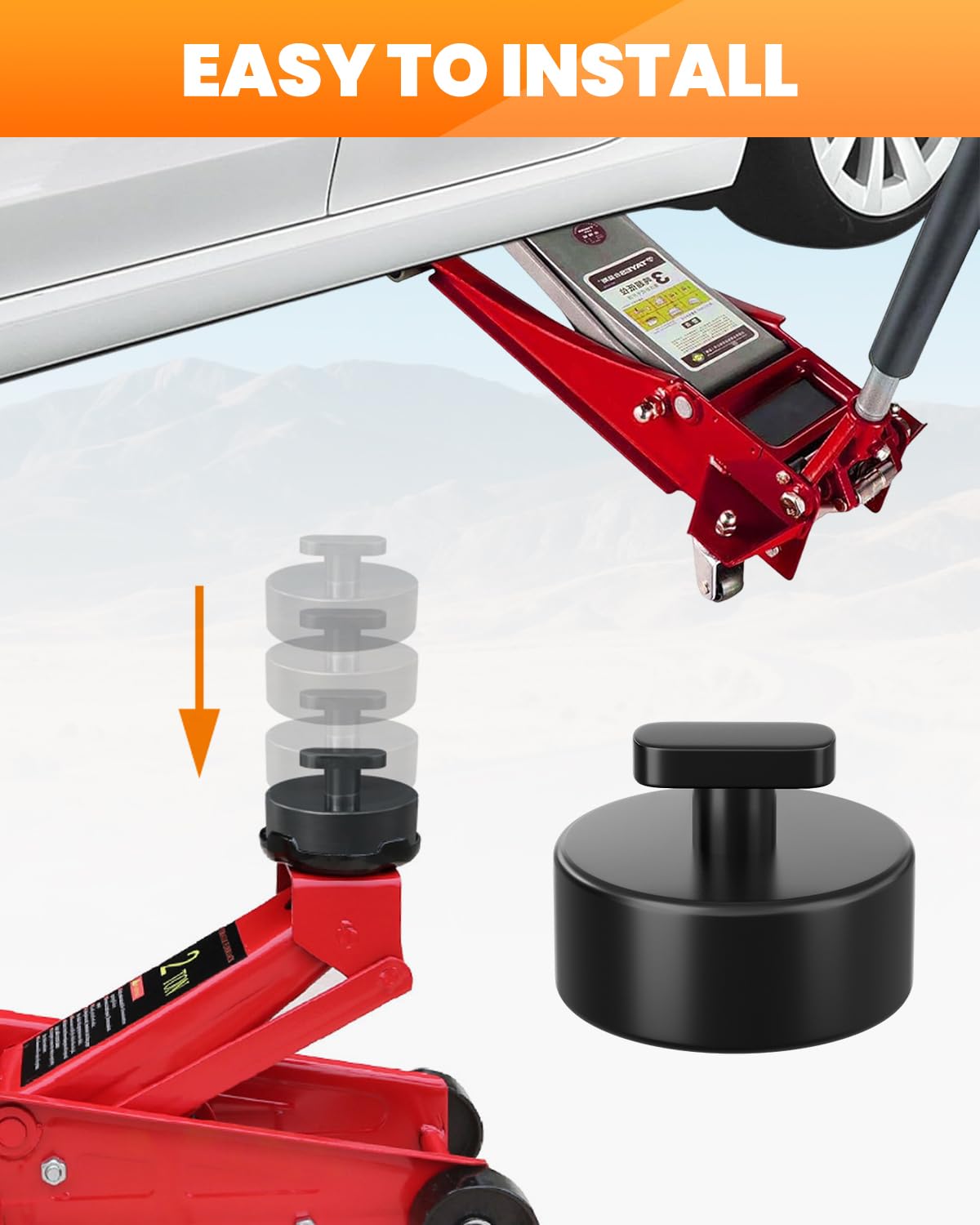 Seppicsa 4 Pcs Rubber Jack Pads Compatible with Corvette C5 C6 C7 C8, Corvette Lifting Pucks Floor Jack Lifting Puck Jack Pad Adapter, Frame Rail Protector