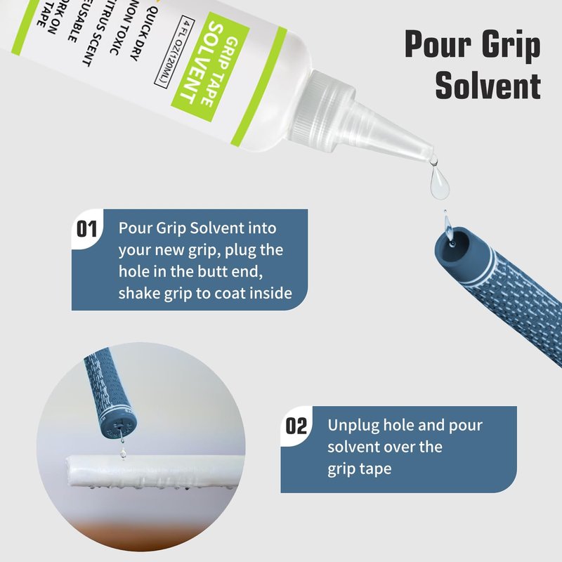 lovivid Golf Grip Kit for Regripping Golf Clubs - Include Portable Table Vise Rubber Clamp, 15 Tapes Strips, Golf Grip Removal Tool with Solvent