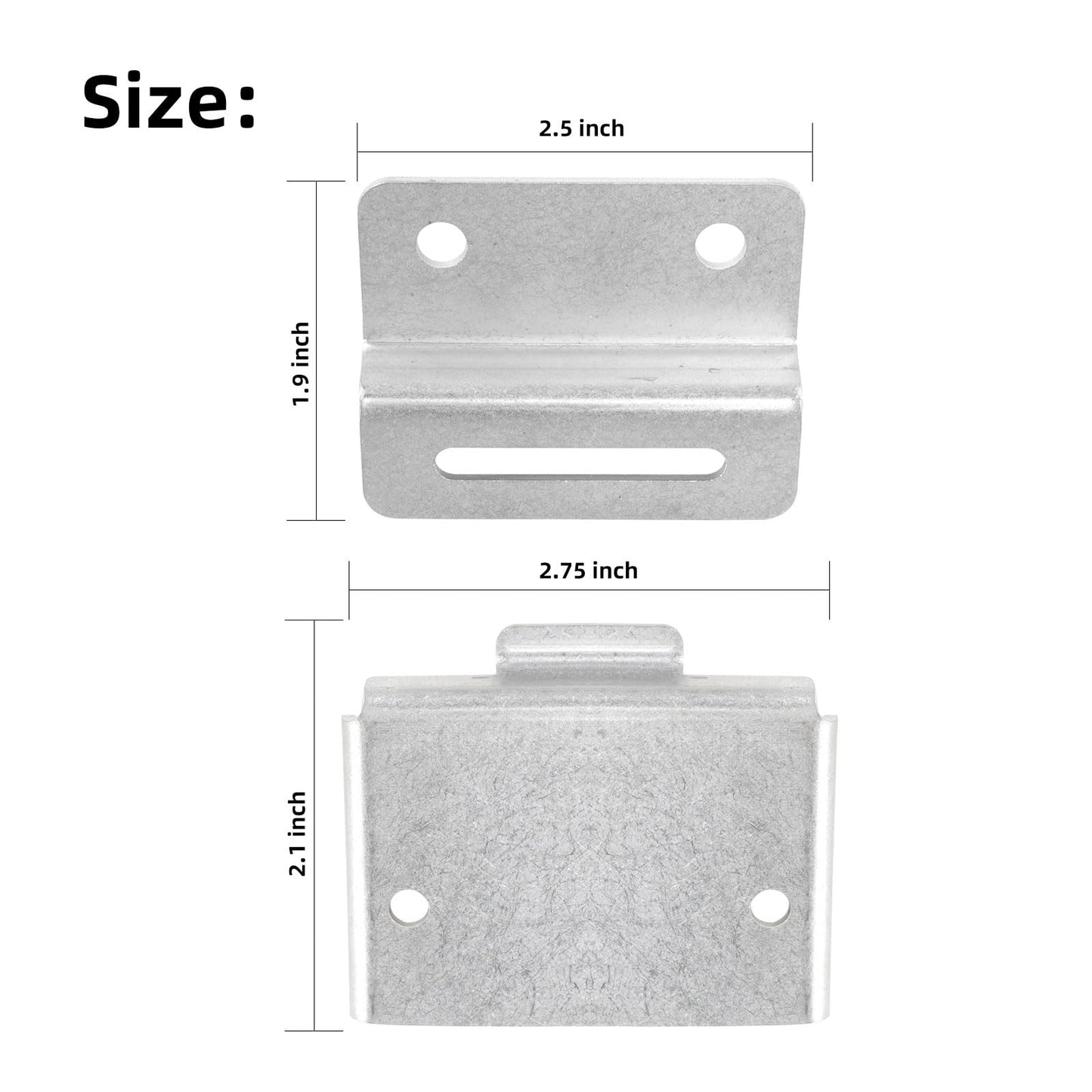 Roykaw Golf Cart Seat Hinge Set Seat Bottom Hinge Plate Replacement Compatible with Yamaha G8-G22 Gas and Electric Models, Stainless Male and Female Plates, 2 Sets, OEM# JF2-K8427-00-00, JN3-K8426-01