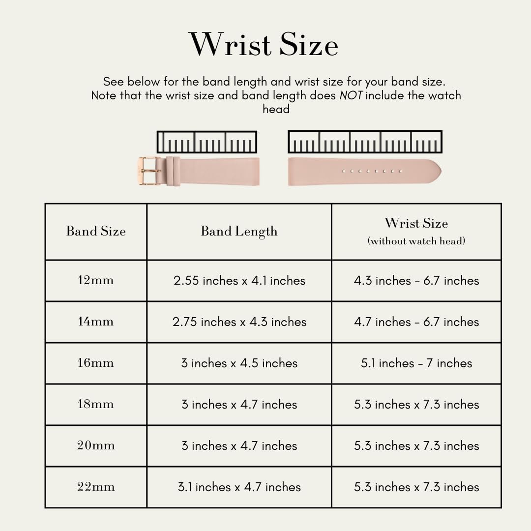 1302 Leather Watch Bands for Women and Men, Quick Release Watch Band, 12mm,14mm,16mm,18mm,20mm and 22mm Easy Interchangeable Strap (Nude/Rose Gold Buckle, 16mm)